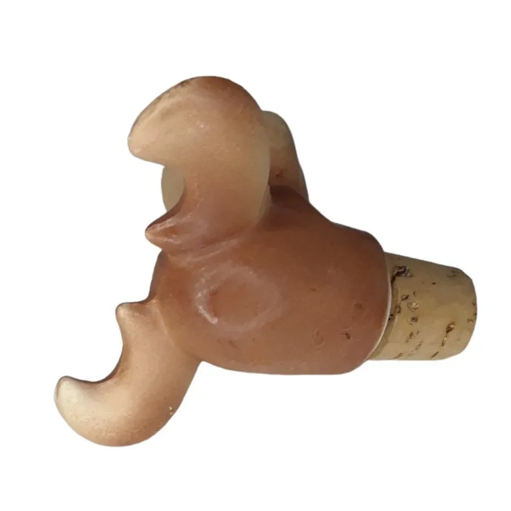 Moose Jug Bottle Stopper Cork Vintage Handpainted